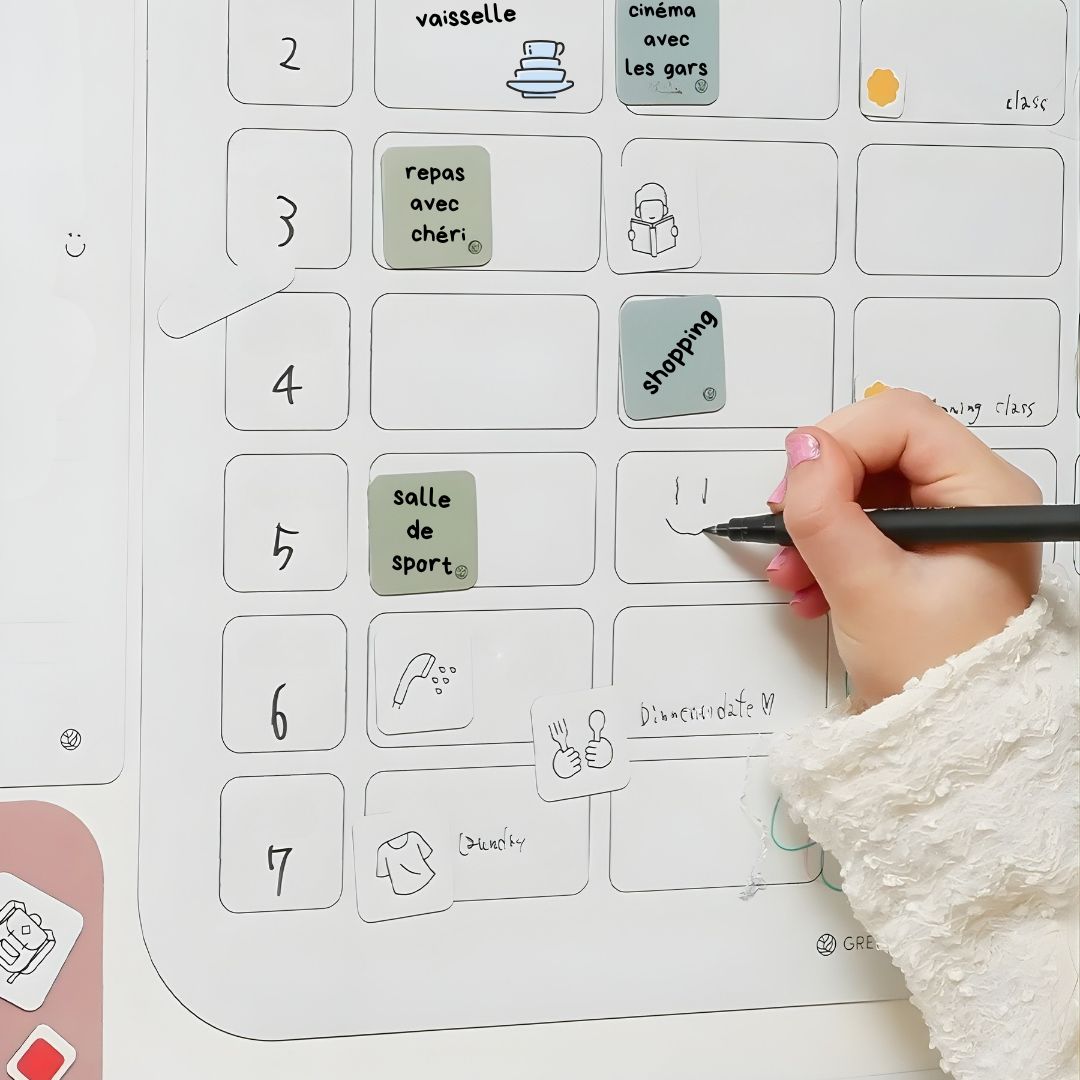 Planning Adhésif & Réutilisable ŌMA