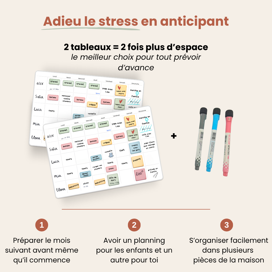 Planning Adhésif & Réutilisable ŌMA