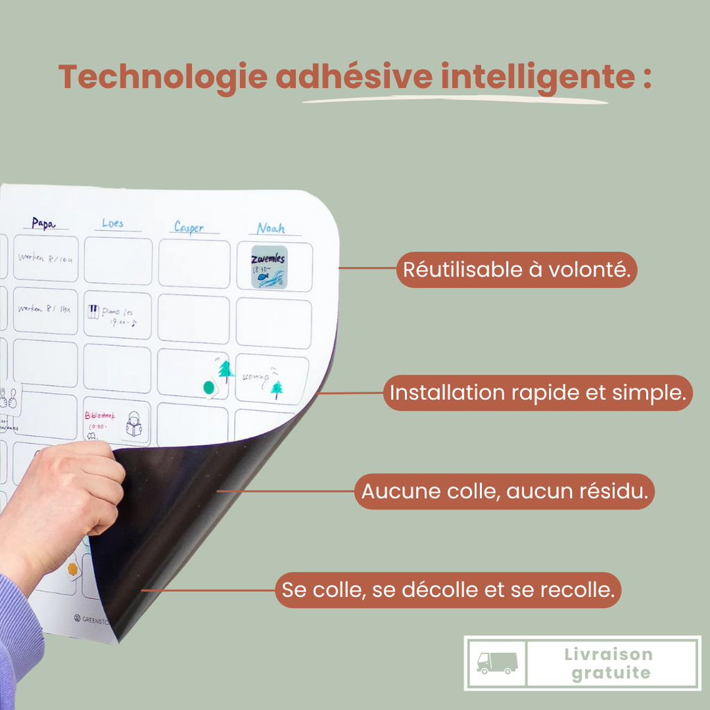 Planning Adhésif & Réutilisable ŌMA