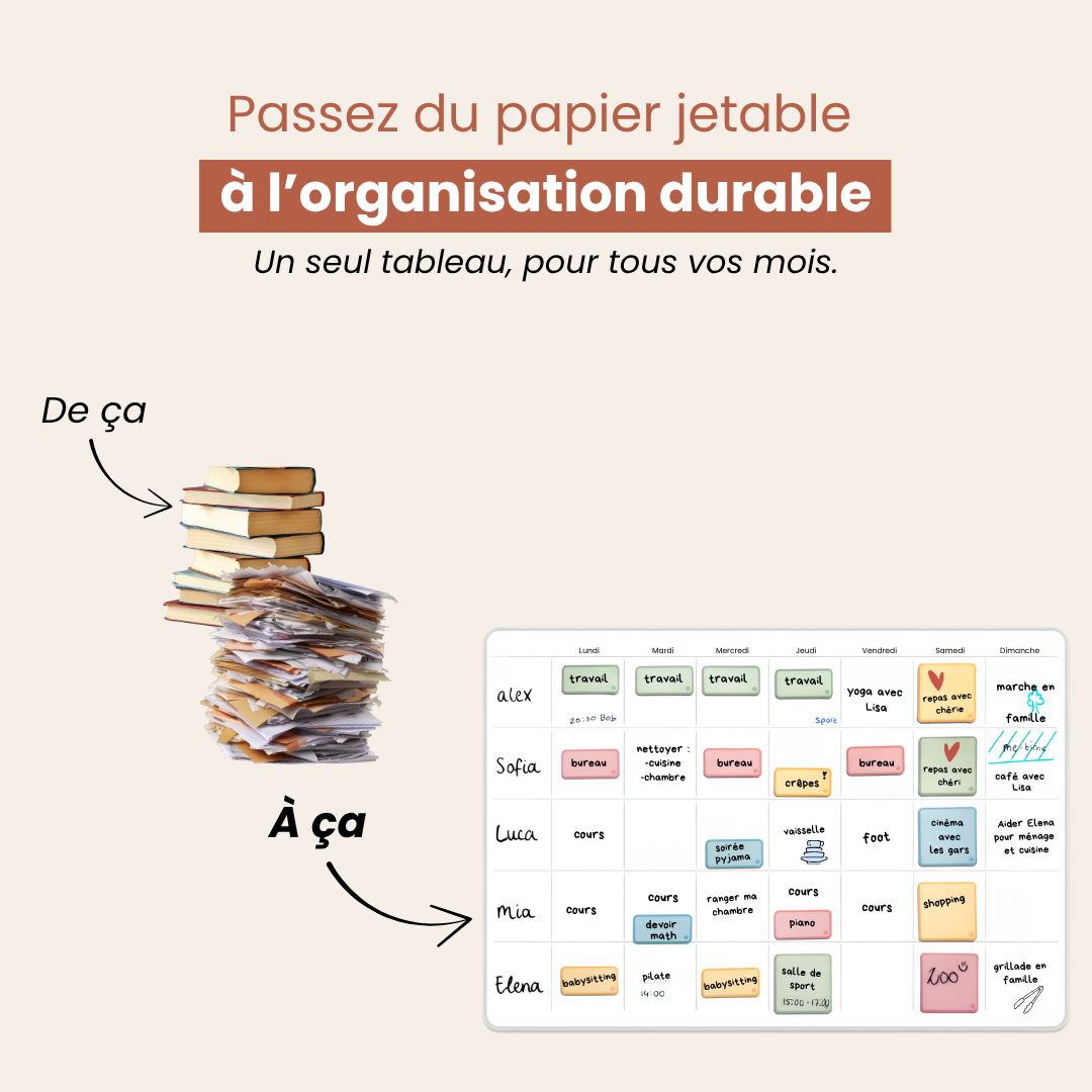 Planning Adhésif & Réutilisable ŌMA